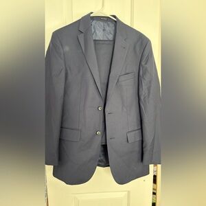 Joseph Abboud 100% wool custom made navy blue suit